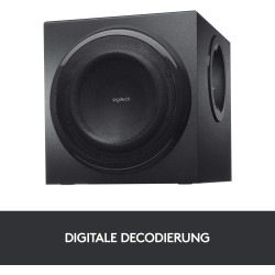 Logitech Z906 5.1 Sound System, Lautsprecher mit 1000 Watt Surround Sound, THX, Mehrere Audio-Eingänge, Fernbedienung, EU