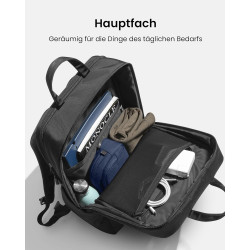 tomtoc 24L Business Laptop Rucksack für 15,6-16 Zoll Computer, Tagesrucksack Professional Backpack Rucksäcke mit Kabel