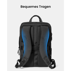 tomtoc 24L Business Laptop Rucksack für 15,6-16 Zoll Computer, Tagesrucksack Professional Backpack Rucksäcke mit Kabel
