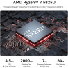 Beelink Mini PC AMD Ryzen 7 5825U(8C/16T,bis zu 4.5 GHz), SER5 Pro Mini Computer 32GB DDR4 1TB M.2 2280 PCIe3.0 SSD, 4K@60Hz