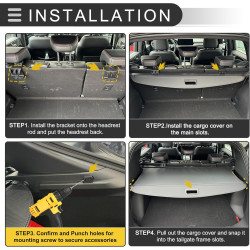 Motoforti Kofferraum ausziehbare Laderaumabdeckung für Toyota C-HR 2016-2021 Heckklappenregal Gepäcksicherheitsschutzschirm,
