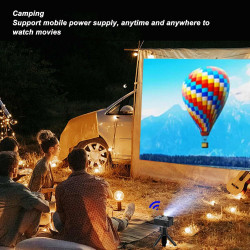Projektor, Full HD 1080P Heimkino-Videoprojektor, Tragbarer Outdoor-Projektor, Augenschutz, Filmtelefon-Projektor für das