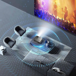 Projektor, Full HD 1080P Heimkino-Videoprojektor, Tragbarer Outdoor-Projektor, Augenschutz, Filmtelefon-Projektor für das