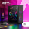 Mars Gaming MCB Schwarz, PC Gaming ATX XL Gehäuse, Custom Premium Edition, Modularer Zweikammer Aufbau