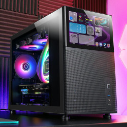 Mars Gaming MCB Schwarz, PC Gaming ATX XL Gehäuse, Custom Premium Edition, Modularer Zweikammer Aufbau