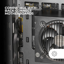 Mars Gaming MCB Schwarz, PC Gaming ATX XL Gehäuse, Custom Premium Edition, Modularer Zweikammer Aufbau
