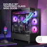 Mars Gaming MCB Schwarz, PC Gaming ATX XL Gehäuse, Custom Premium Edition, Modularer Zweikammer Aufbau