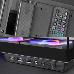 Mars Gaming MCB Schwarz, PC Gaming ATX XL Gehäuse, Custom Premium Edition, Modularer Zweikammer Aufbau