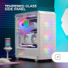 Mars Gaming MCB Schwarz, PC Gaming ATX XL Gehäuse, Custom Premium Edition, Modularer Zweikammer Aufbau