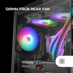 Mars Gaming MCB Schwarz, PC Gaming ATX XL Gehäuse, Custom Premium Edition, Modularer Zweikammer Aufbau