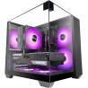 Mars Gaming MCB Schwarz, PC Gaming ATX XL Gehäuse, Custom Premium Edition, Modularer Zweikammer Aufbau