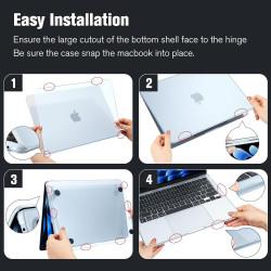 Fintie Hülle Kompatibel mit MacBook Air 13.6 Zoll M4 M3 M2 A3240 A3113 A2681 (2025-2022), [100% Entspricht der Offiziellen