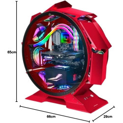 Mars Gaming MCB Schwarz, PC Gaming ATX XL Gehäuse, Custom Premium Edition, Modularer Zweikammer Aufbau