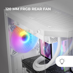 Mars Gaming MCB Schwarz, PC Gaming ATX XL Gehäuse, Custom Premium Edition, Modularer Zweikammer Aufbau