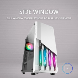 Mars Gaming MCB Schwarz, PC Gaming ATX XL Gehäuse, Custom Premium Edition, Modularer Zweikammer Aufbau