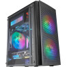 Mars Gaming MCB Schwarz, PC Gaming ATX XL Gehäuse, Custom Premium Edition, Modularer Zweikammer Aufbau