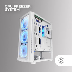 Mars Gaming MCB Schwarz, PC Gaming ATX XL Gehäuse, Custom Premium Edition, Modularer Zweikammer Aufbau