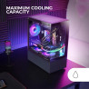 Mars Gaming MCB Schwarz, PC Gaming ATX XL Gehäuse, Custom Premium Edition, Modularer Zweikammer Aufbau