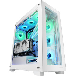 Mars Gaming MCB Schwarz, PC Gaming ATX XL Gehäuse, Custom Premium Edition, Modularer Zweikammer Aufbau