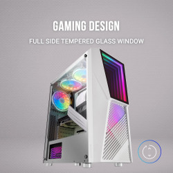 Mars Gaming MCB Schwarz, PC Gaming ATX XL Gehäuse, Custom Premium Edition, Modularer Zweikammer Aufbau