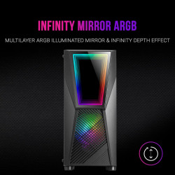 Mars Gaming MCB Schwarz, PC Gaming ATX XL Gehäuse, Custom Premium Edition, Modularer Zweikammer Aufbau