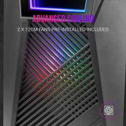 Mars Gaming MCB Schwarz, PC Gaming ATX XL Gehäuse, Custom Premium Edition, Modularer Zweikammer Aufbau