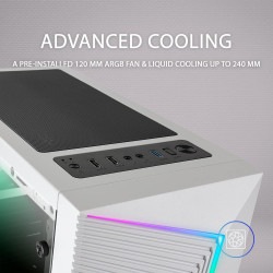 Mars Gaming MCB Schwarz, PC Gaming ATX XL Gehäuse, Custom Premium Edition, Modularer Zweikammer Aufbau