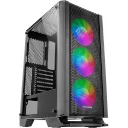 Mars Gaming MCB Schwarz, PC Gaming ATX XL Gehäuse, Custom Premium Edition, Modularer Zweikammer Aufbau