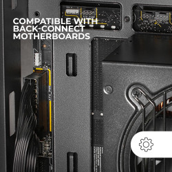 Mars Gaming MCB Schwarz, PC Gaming ATX XL Gehäuse, Custom Premium Edition, Modularer Zweikammer Aufbau