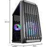 Mars Gaming MCB Schwarz, PC Gaming ATX XL Gehäuse, Custom Premium Edition, Modularer Zweikammer Aufbau