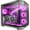 Mars Gaming MCB Schwarz, PC Gaming ATX XL Gehäuse, Custom Premium Edition, Modularer Zweikammer Aufbau