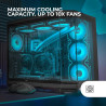 Mars Gaming MCB Schwarz, PC Gaming ATX XL Gehäuse, Custom Premium Edition, Modularer Zweikammer Aufbau
