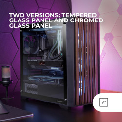 Mars Gaming MCB Schwarz, PC Gaming ATX XL Gehäuse, Custom Premium Edition, Modularer Zweikammer Aufbau