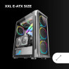 Mars Gaming MCB Schwarz, PC Gaming ATX XL Gehäuse, Custom Premium Edition, Modularer Zweikammer Aufbau