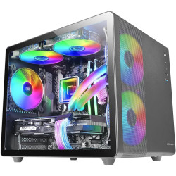 Mars Gaming MCB Schwarz, PC Gaming ATX XL Gehäuse, Custom Premium Edition, Modularer Zweikammer Aufbau