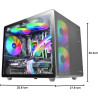 Mars Gaming MCB Schwarz, PC Gaming ATX XL Gehäuse, Custom Premium Edition, Modularer Zweikammer Aufbau