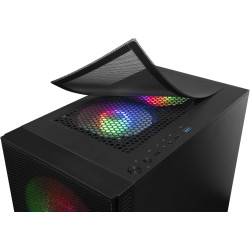 Mars Gaming MCB Schwarz, PC Gaming ATX XL Gehäuse, Custom Premium Edition, Modularer Zweikammer Aufbau