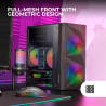 Mars Gaming MCB Schwarz, PC Gaming ATX XL Gehäuse, Custom Premium Edition, Modularer Zweikammer Aufbau