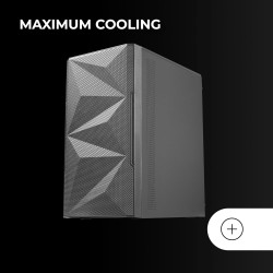 Mars Gaming MCB Schwarz, PC Gaming ATX XL Gehäuse, Custom Premium Edition, Modularer Zweikammer Aufbau