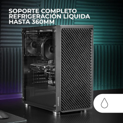 Mars Gaming MCB Schwarz, PC Gaming ATX XL Gehäuse, Custom Premium Edition, Modularer Zweikammer Aufbau