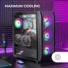 Mars Gaming MCB Schwarz, PC Gaming ATX XL Gehäuse, Custom Premium Edition, Modularer Zweikammer Aufbau