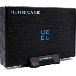 HURRICANE GD35612 Externe Festplatte 3TB 3,5" USB 3.0 HDD mit Netzteil für PC TV Ps4 Ps5 Xbox Laptop kompatibel mit Windows Mac