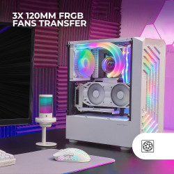 Mars Gaming MCB Schwarz, PC Gaming ATX XL Gehäuse, Custom Premium Edition, Modularer Zweikammer Aufbau