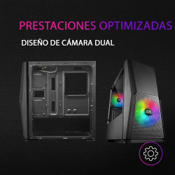Mars Gaming MCB Schwarz, PC Gaming ATX XL Gehäuse, Custom Premium Edition, Modularer Zweikammer Aufbau