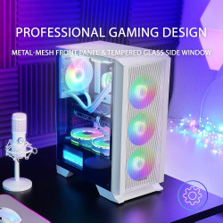 Mars Gaming MCB Schwarz, PC Gaming ATX XL Gehäuse, Custom Premium Edition, Modularer Zweikammer Aufbau
