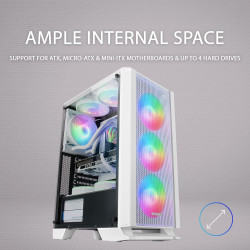 Mars Gaming MCB Schwarz, PC Gaming ATX XL Gehäuse, Custom Premium Edition, Modularer Zweikammer Aufbau
