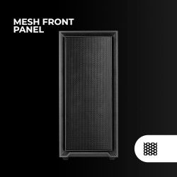 Mars Gaming MCB Schwarz, PC Gaming ATX XL Gehäuse, Custom Premium Edition, Modularer Zweikammer Aufbau