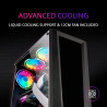 Mars Gaming MCB Schwarz, PC Gaming ATX XL Gehäuse, Custom Premium Edition, Modularer Zweikammer Aufbau