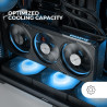 Mars Gaming MCB Schwarz, PC Gaming ATX XL Gehäuse, Custom Premium Edition, Modularer Zweikammer Aufbau