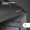Mars Gaming MCB Schwarz, PC Gaming ATX XL Gehäuse, Custom Premium Edition, Modularer Zweikammer Aufbau